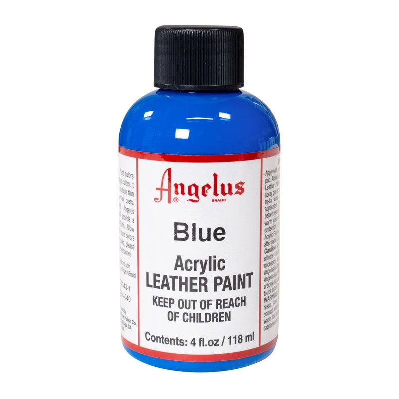 Angelus طلاء جلد أكريليك أنجلوس، 4 أونصة سائلة (عبوة واحدة)، أزرق - Image 1